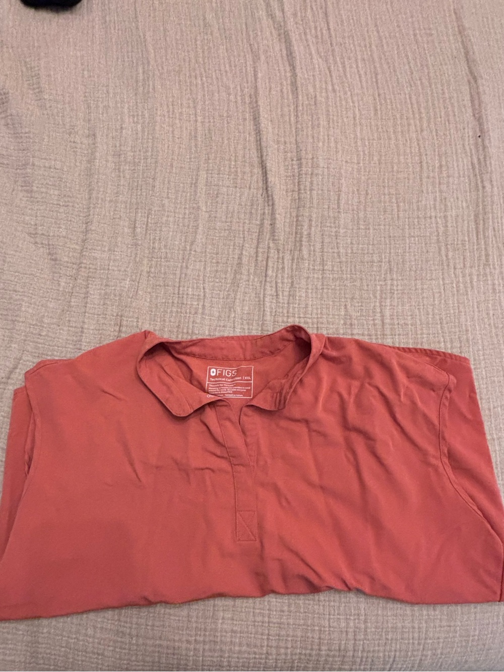 FIGS Women's Coral Polo Top